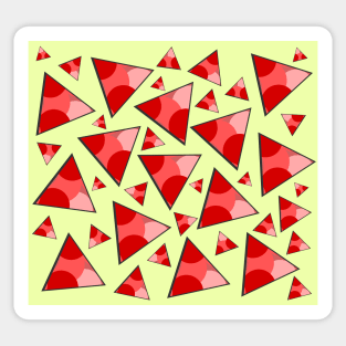 Floating triangles in red Sticker